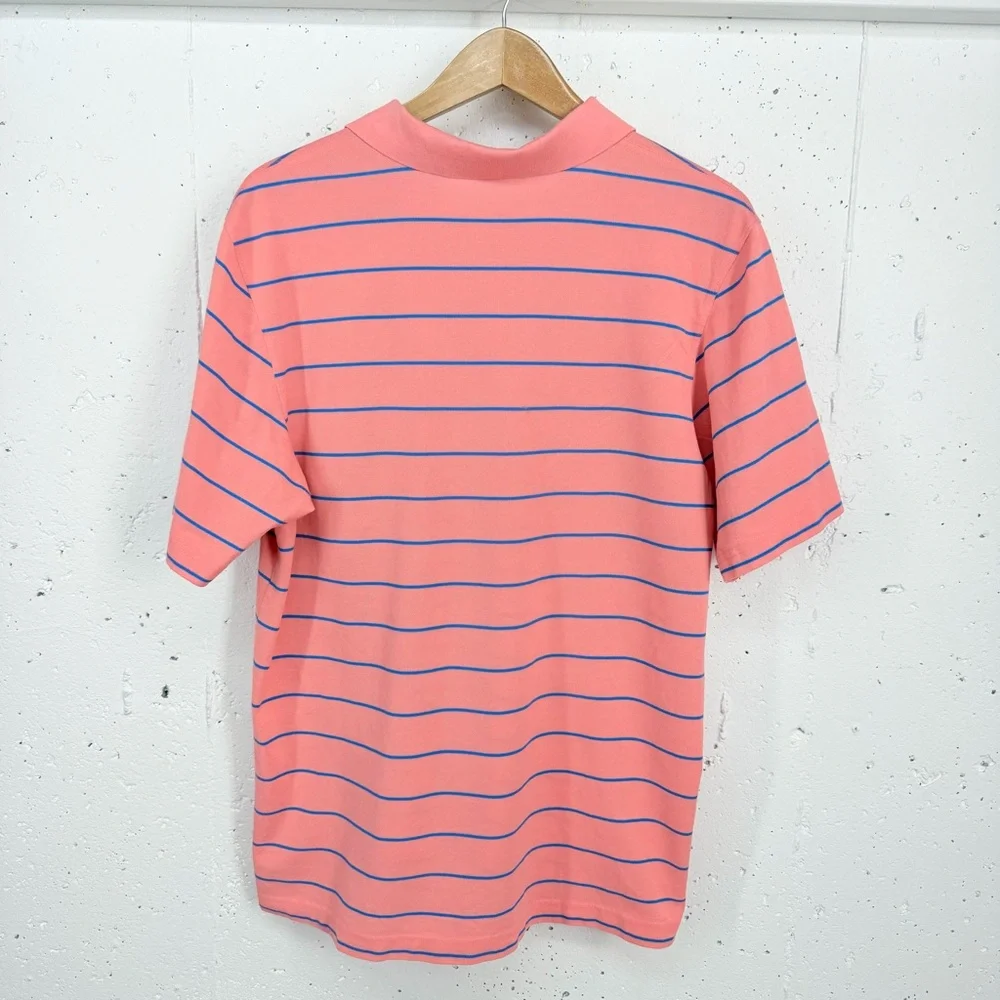 Vineyard Vines Men’s Size Large Pink & Blue Striped Polo Shirt